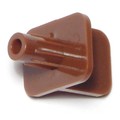 Midwest Fastener 1/4" x 1/2" Walnut Colored Plastic Shelf Supports 15PK 66223